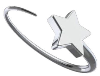 star with a circular trail